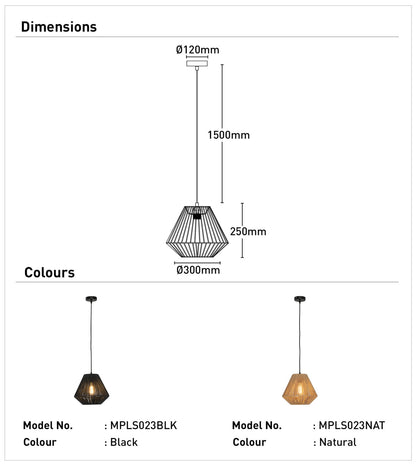 Bridgewater Pendant Light - Black