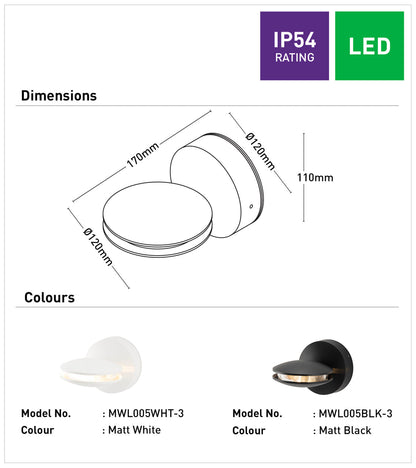 Calvin 3000K LED Wall Light