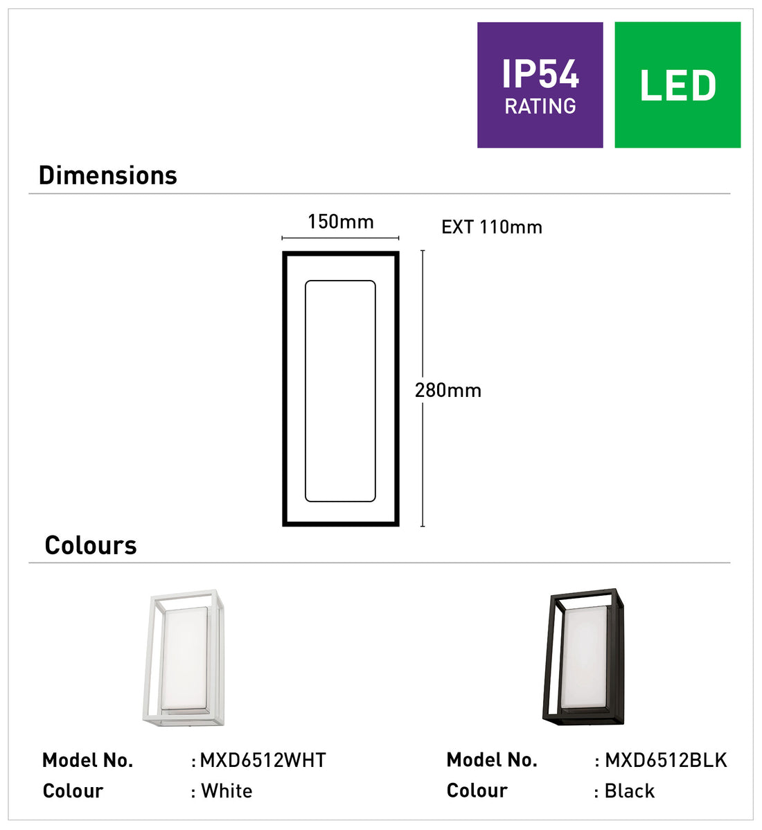 Cayman LED Wall Light - Black