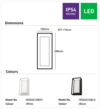 Cayman LED Wall Light - Black