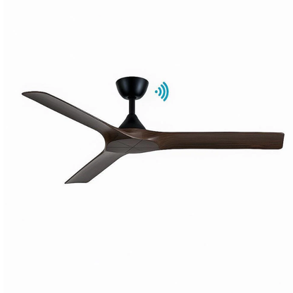 Alpine DC 52″ Smart Ceiling Fan With WIFI Remote Control - Black/Walnut
