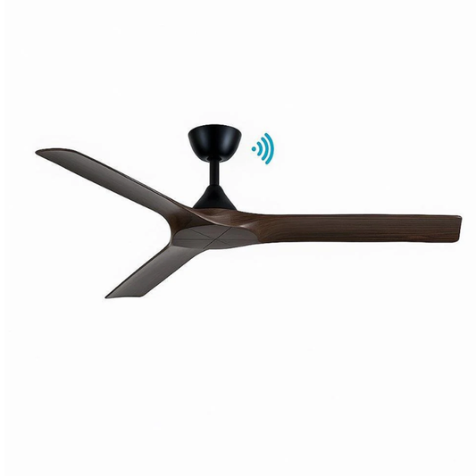 Alpine DC 52″ Smart Ceiling Fan With WIFI Remote Control - Black/Walnut