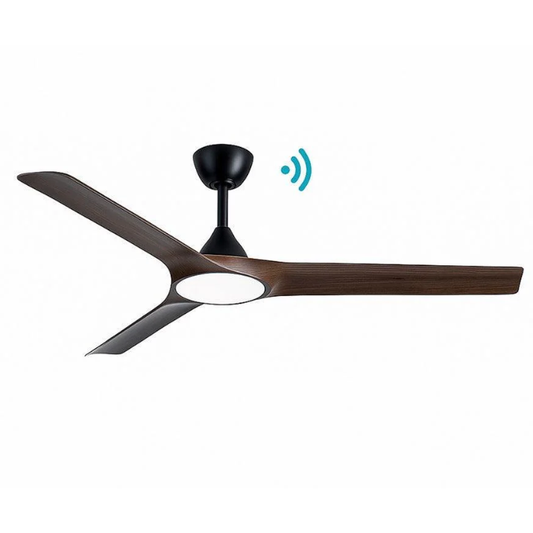 Alpine DC 52″ Smart Ceiling Fan With WIFI Remote Control + LED light- Black/Walnut