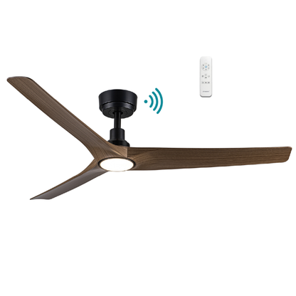 Cordoba DC 52″ Smart Ceiling Fan With WIFI Remote Control + LED light- Black/Walnut