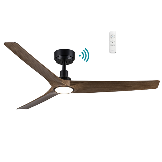 Cordoba DC 52″ Smart Ceiling Fan With WIFI Remote Control + LED light- Black/Walnut