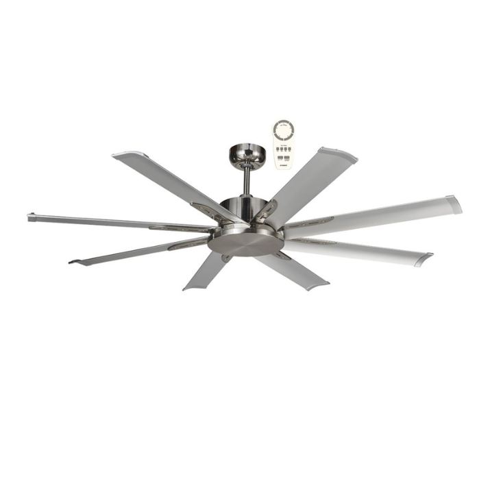 Albatross Mini 65″ DC Ceiling Fan With Remote- Brushed Nickel