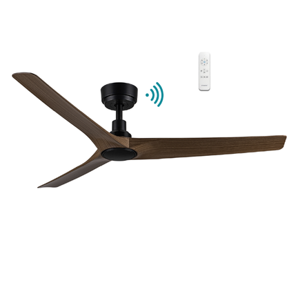 Cordoba DC 52″ Smart Ceiling Fan With WIFI Remote Control- Matt Black/Walnut