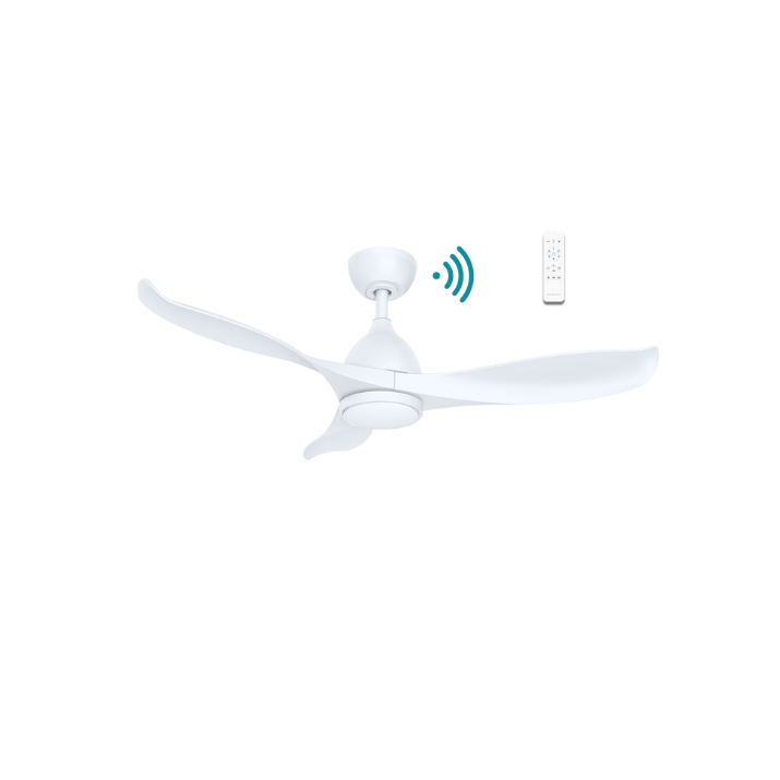 Scorpion DC 42″ Matt White Smart Ceiling Fan With WIFI Remote Control + LED light