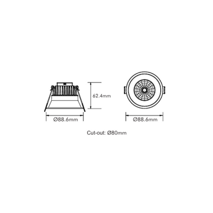 3A 10W Trimless Downlight DL9520-White