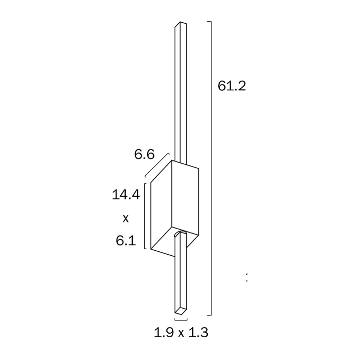 Madras 60cm Wall Light-White
