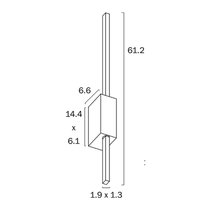 Madras 60cm Wall Light-White