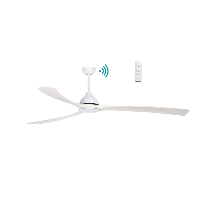 Norfolk Aero DC 70″ Smart Ceiling Fan With WIFI Remote Control- White Wash