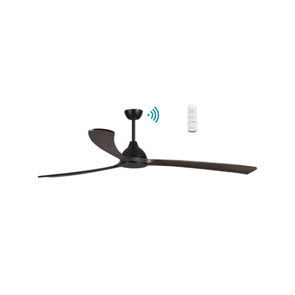 Norfolk Aero DC 70″ Smart Ceiling Fan With WIFI Remote Control- Black & Walnut