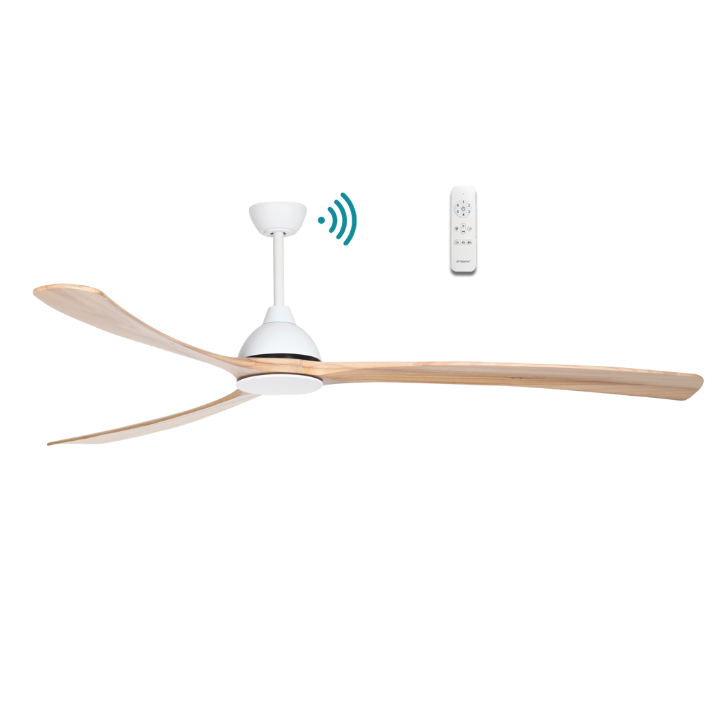 Norfolk Aero DC 86″ Smart Ceiling Fan With WIFI Remote Control(Matt White And Natural)