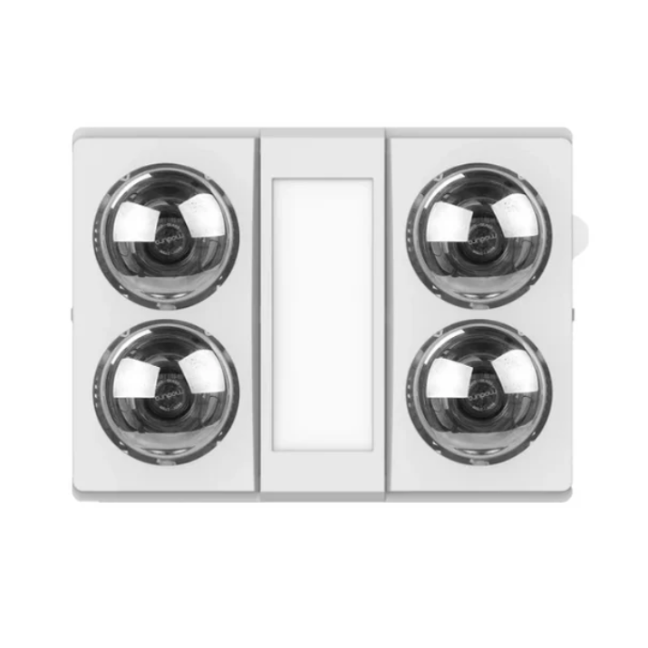 Modura AllLux4- 3 in 1 Bathroom Heater Exhaust Fan and Light 16W Tricolour- White
