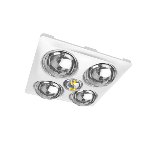 Modura BathLux4- 3 in 1 Bathroom Heater Exhaust Fan and Light Instant Heat- White