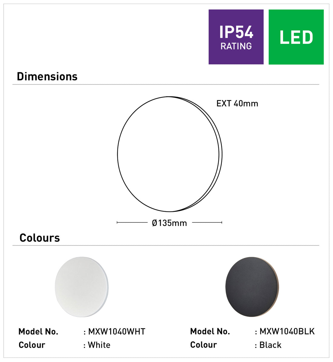 Bond II 6W LED Wall Light - White