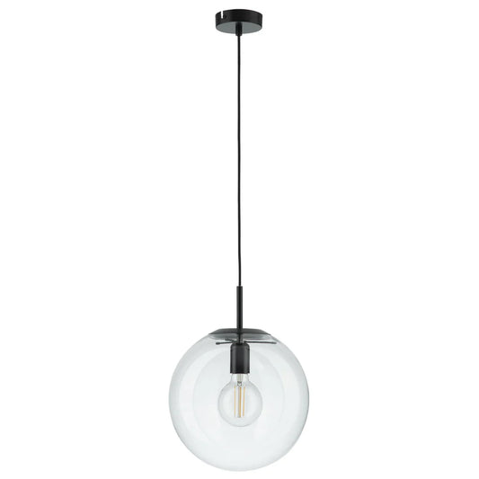 Madrid 1Lt Medium Pendant Light-Black