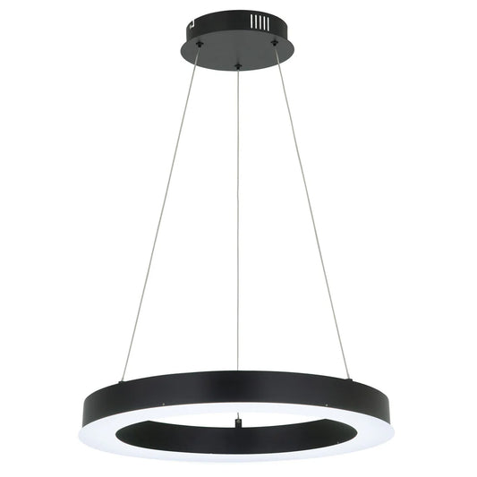 Medine 1Lt Small LED with Remote Pendant Light-Black