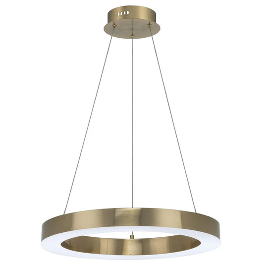 Medine 1Lt Small LED with Remote Pendant Light-Brass
