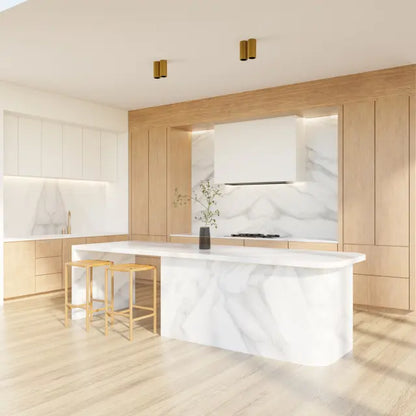 Calibo Canary Fluted 300mm Surface Mounted Downlight - Brass