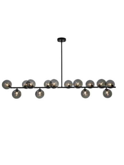 Zodo Linear Pendant 14 Light - Black