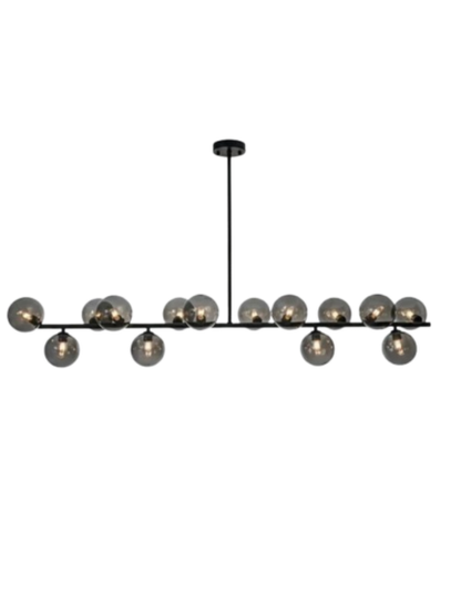 Zodo Linear Pendant 14 Light - Black