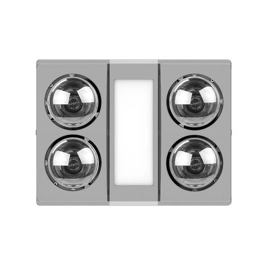 Modura AllLux4- 3 in 1 Bathroom Heater Exhaust Fan and Light 16W Tricolour-SIlver