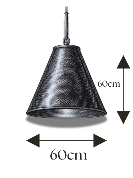 Monte Carlo Ceiling Pendant Large-  Black and Brass