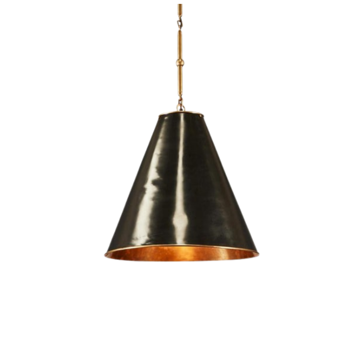 Monte Carlo Ceiling Pendant Large-  Black and Brass