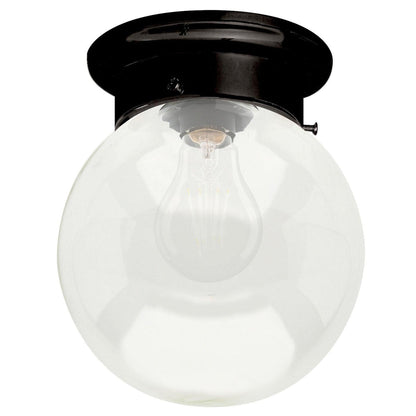 Murano 15cm Alabaster DIY Ceiling Fixture - Black