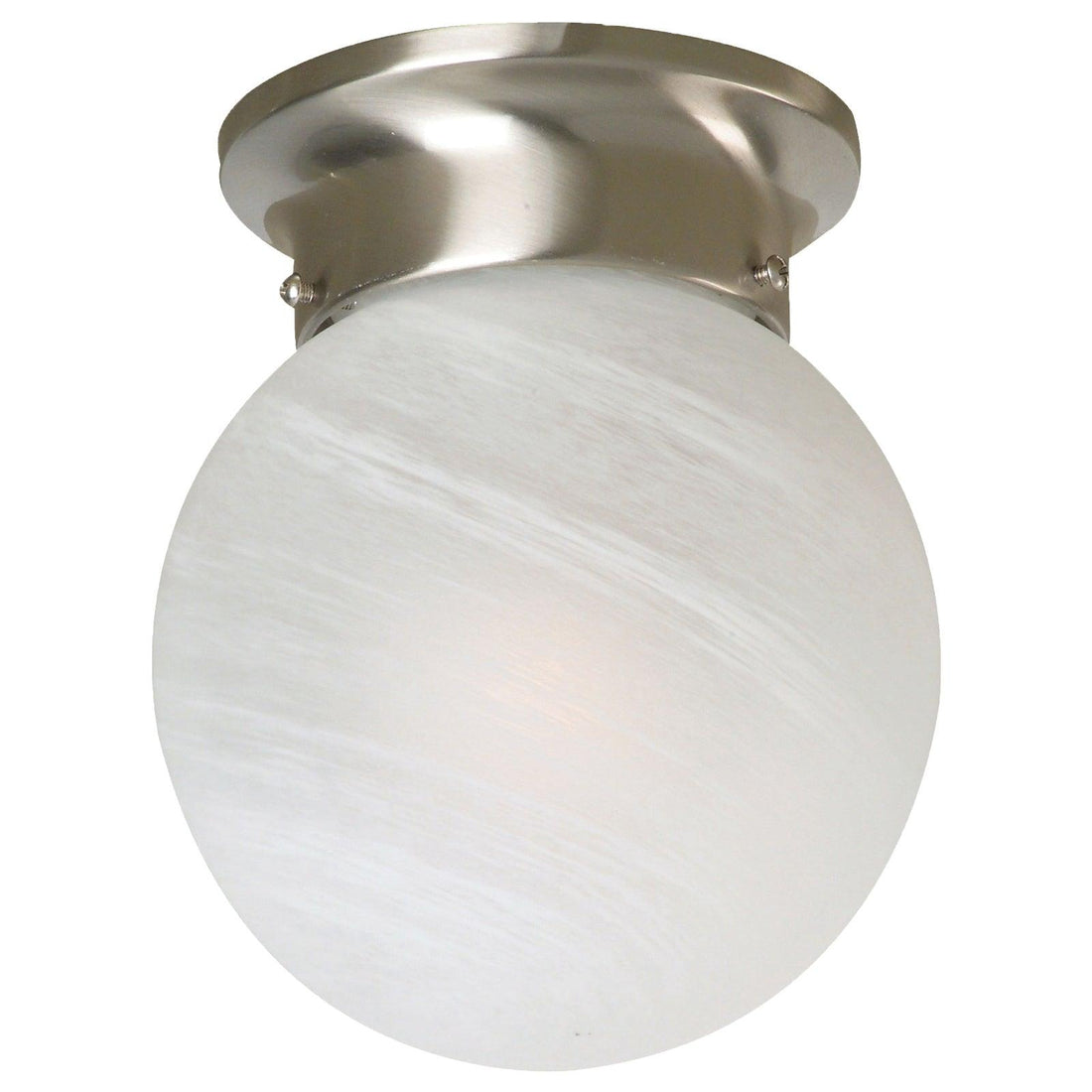 Murano 15cm Alabaster DIY Ceiling Fixture - Satin Nickel