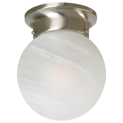Murano 15cm Alabaster DIY Ceiling Fixture - Satin Nickel
