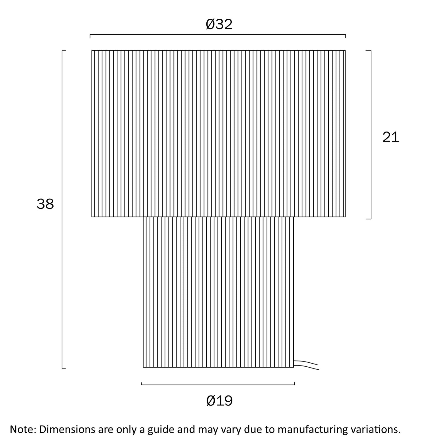 Nativa Large Table Lamp- White
