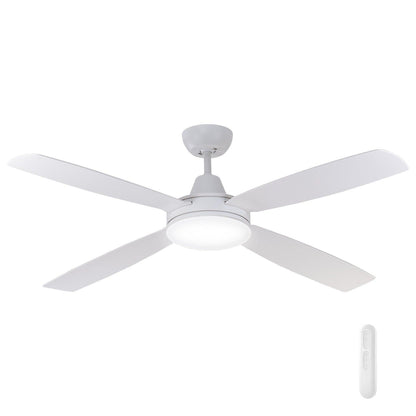 Nemoi 137cm DC Ceiling Fan with LED Light and Remote - White