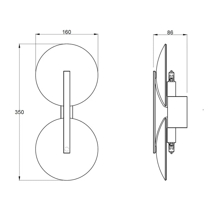 Noble Glass Wall Light - Gold