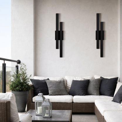 Ostel 2 Light Exterior Wall Light- Black