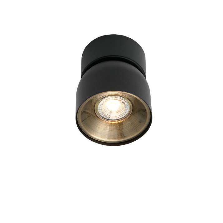 Black GU10 Rotatable Surface Mount Downlight- Pitcher Series