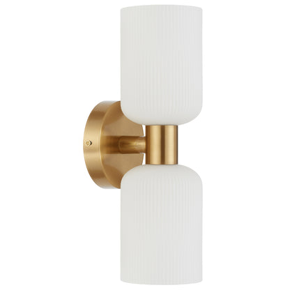 RIVEN 2 Light Wall Bracket- Antique Gold Opal