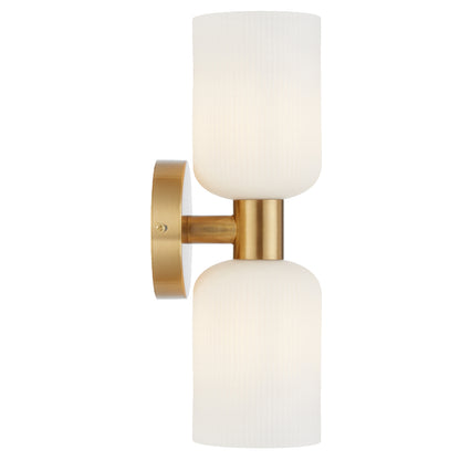 RIVEN 2 Light Wall Bracket- Antique Gold Opal