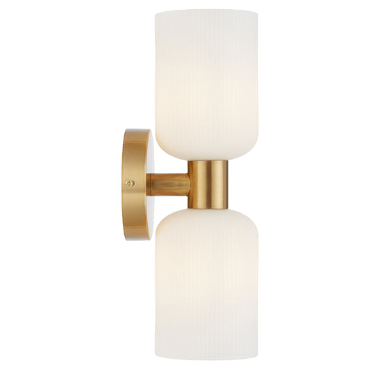 RIVEN 2 Light Wall Bracket- Antique Gold Opal