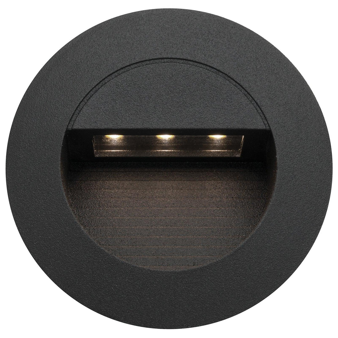 Rye Round LED Step Wall Light - Black