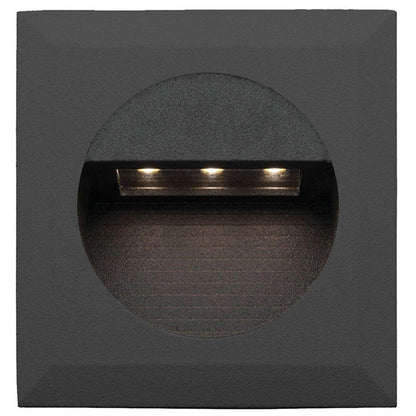 Rye Square LED Step Wall Light - Black