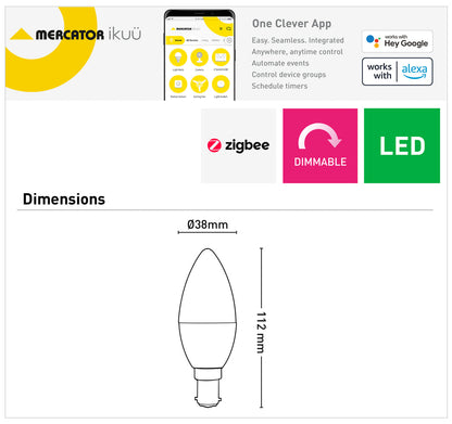 Candle Ikuü Smart Zigbee B15 Globe
