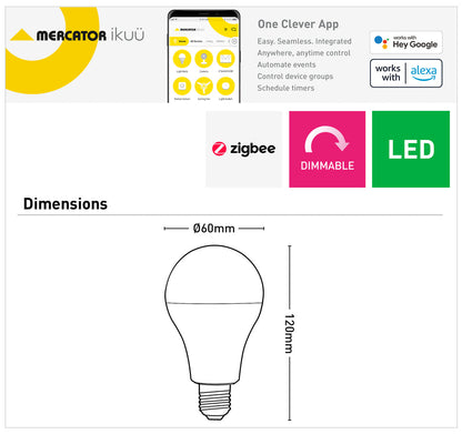 Classic Ikuü Smart Zigbee E27 4000K Globe