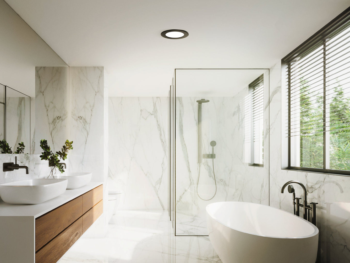 Samba Exhaust Fan With Led Light- Black Round)