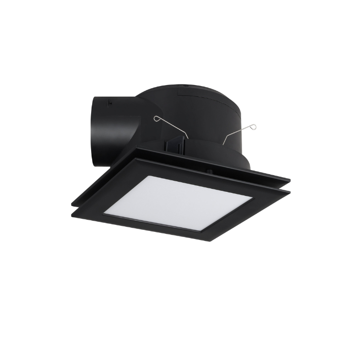 Samba Square Exhaust Fan With Led Light- Black (Square)