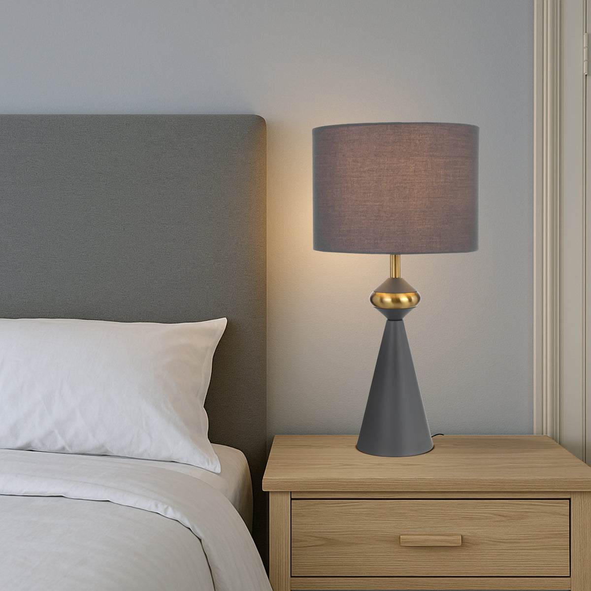 Satillo Table Lamp- Grey