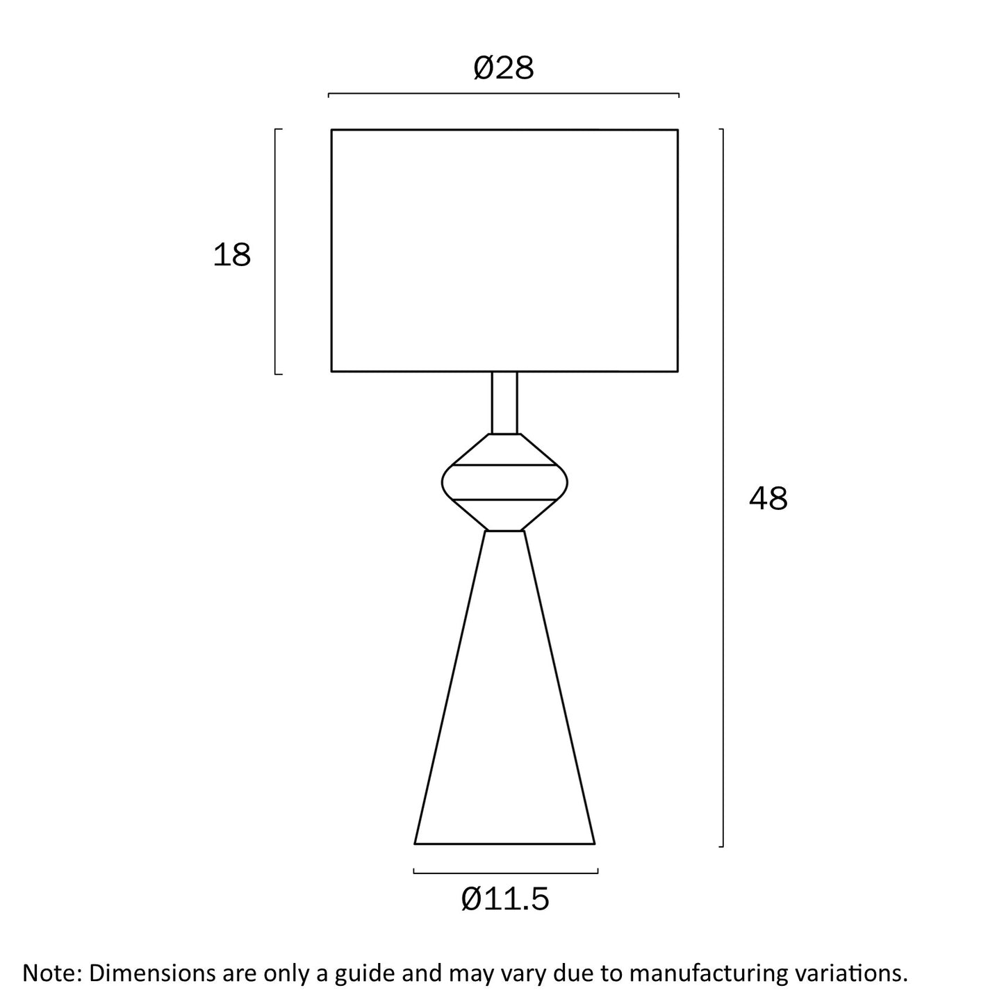 Satillo Table Lamp- Black