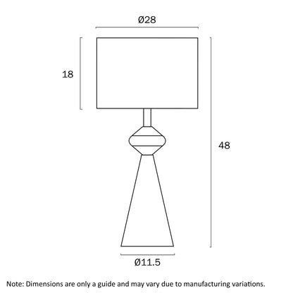 Satillo Table Lamp- Black